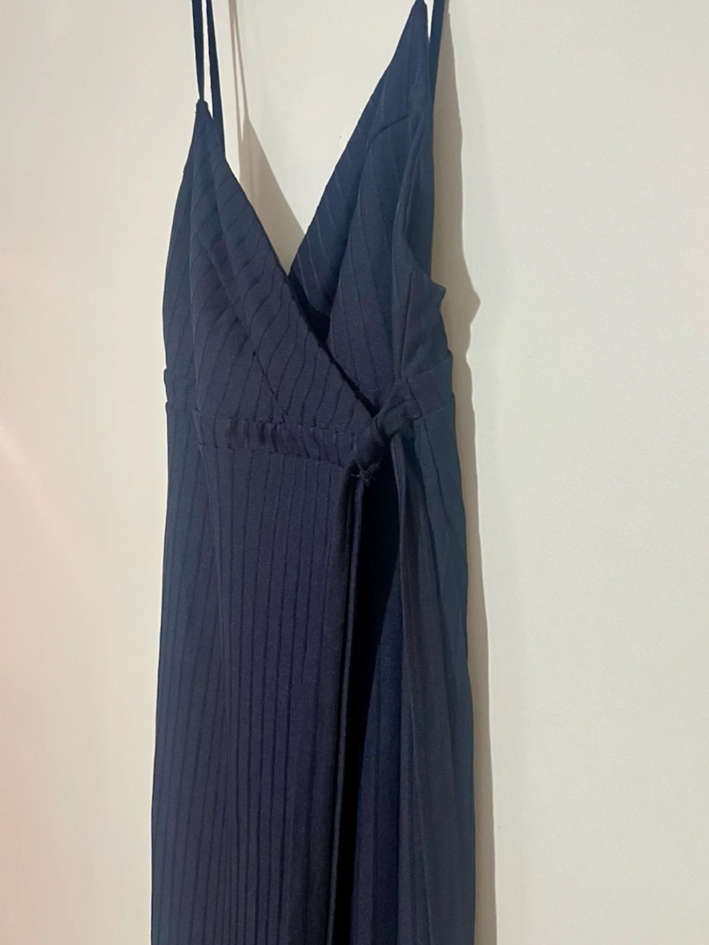 Zara Navy Wrap Midi Dress